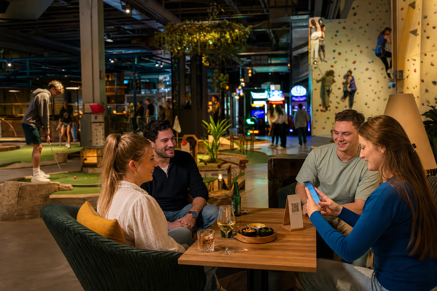 Gasten bestellen via QR in een multi-activity leisurelocatie